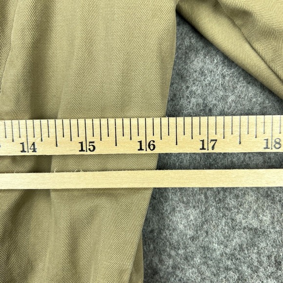 Abercrombie Fitch Trench Coat Womens Medium Brown Cotton Lined Belted Button Up - Picture 11 of 13